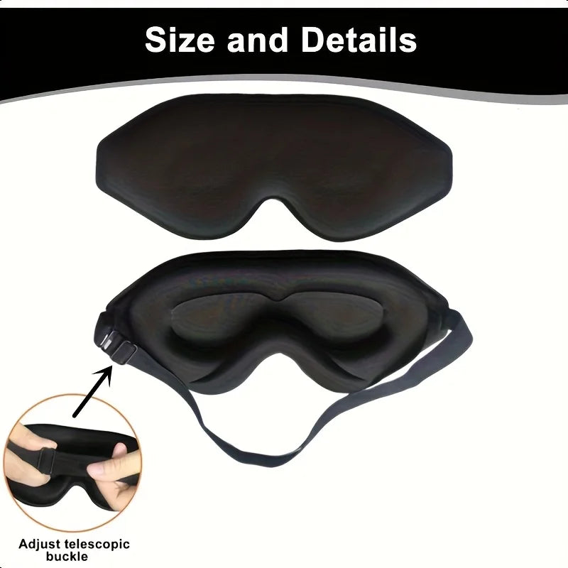 Sleep Mask, 3D Deep Contour Eye Mask with Adjustable Straps To Fit Different Head Shapes, Universal Eye Mask for Men and Women Oasis Select