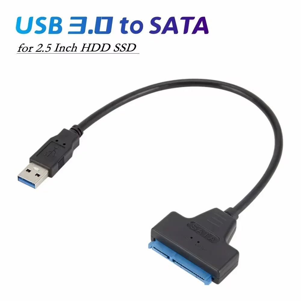 SATA to USB 3.0 Cable Up to 6 Gbps for 2.5 Inch External HDD SSD Hard Drive SATA 3 22 Pin Adapter USB 3.0 to Sata III Cord Oasis Select