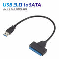 1PC SATA to USB 3.0 Cable Up to 6 Gbps for 2.5 Inch External HDD SSD Hard Drive SATA 3 22 Pin Adapter USB 3.0 to Sata III Cord Oasis Select USB 3.0