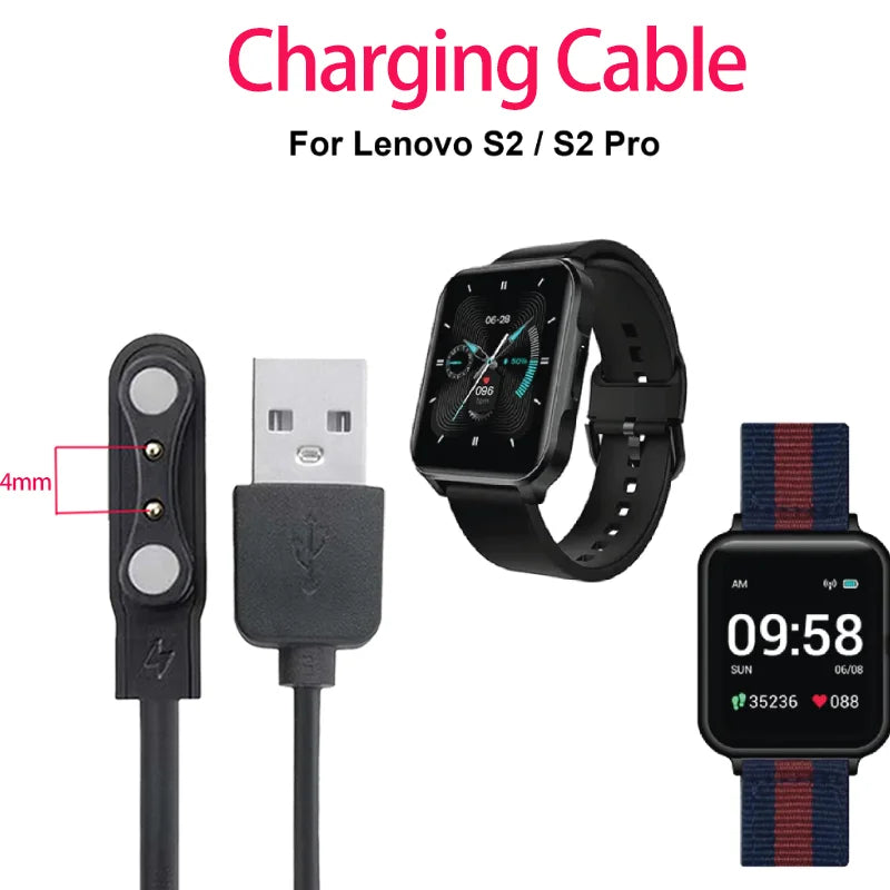 USB Charging Cable for Lenovo S2 & S2 Pro Smartwatch – 60cm Smartwatch Charger Cable Oasis Select