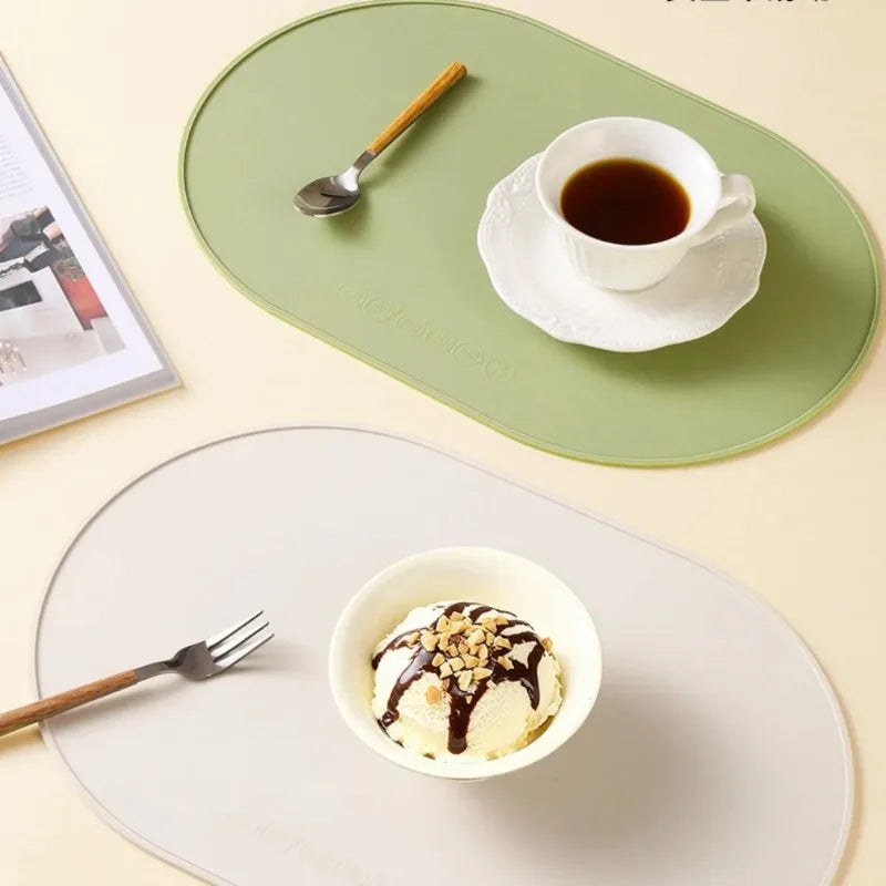 Placemats Heat-resistant Reusable Portable Placemats Waterproof Stain-resistant and Easy-to-clean Silicone Placemat Oasis Select