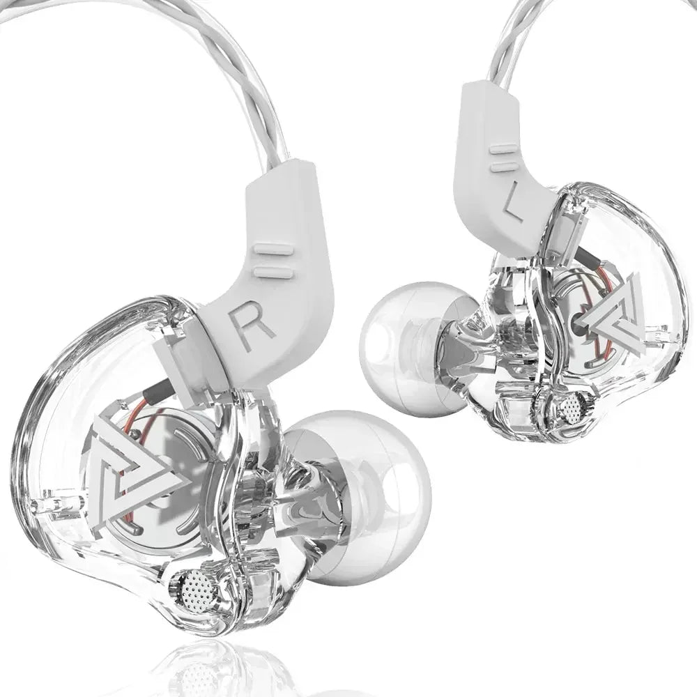 New Sport Headset with Microphone 3.5mm Wired Headphones QKZ AK6 In Ear Earphone for iPhone In Ear Mic Stereo Race Headset Oasis Select AK6 White