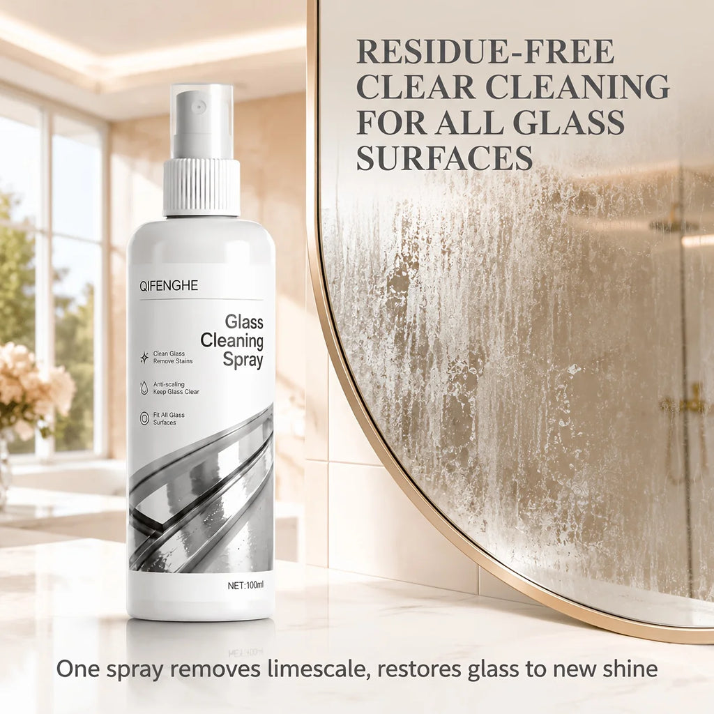 QIFENGHE Glass Cleaner Spray – Mirror, Shower & Tile Glass Cleaner Spray Oasis Select