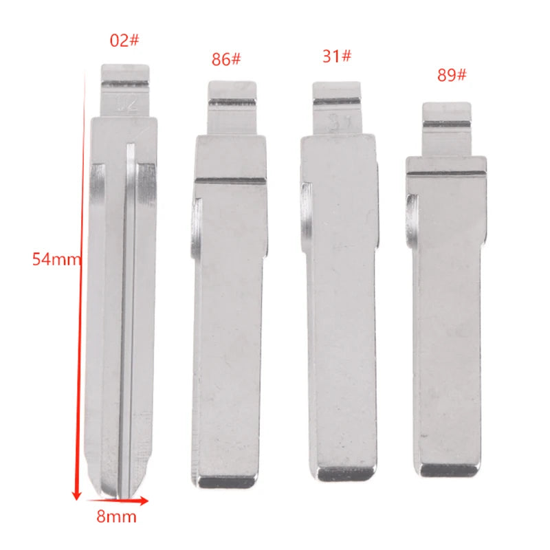 10Pcs 2# 31# 86# 89# Metal Uncut Blank Flip Remote Key Blade For VW Passat Bora Seat Skoda Audi For Keydiy KD Xhorse VVDI JMD Oasis Select