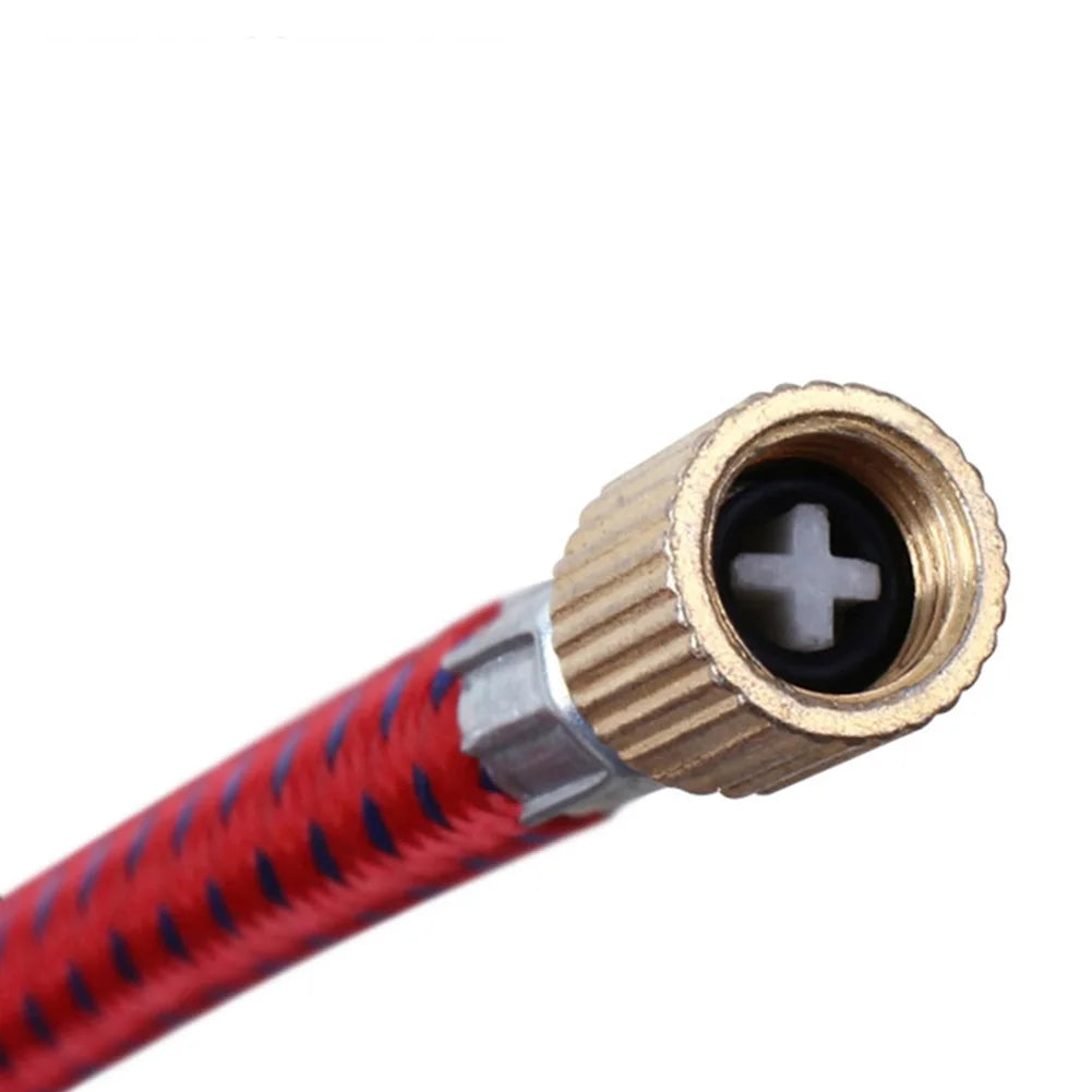 2pcs Bike Pump Inflator Extension Hose Adapter For Schrader-Valve Bicycle High Pressure Air Connection Cycling Accessories Oasis Select