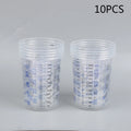 10/50Pcs 600ml Disposable Clear Plastic Paint Mixing Cups Mixing Pot Paint Mixing Calibrated Cup Accurate Paint Liquids Oasis Select 10Pcs