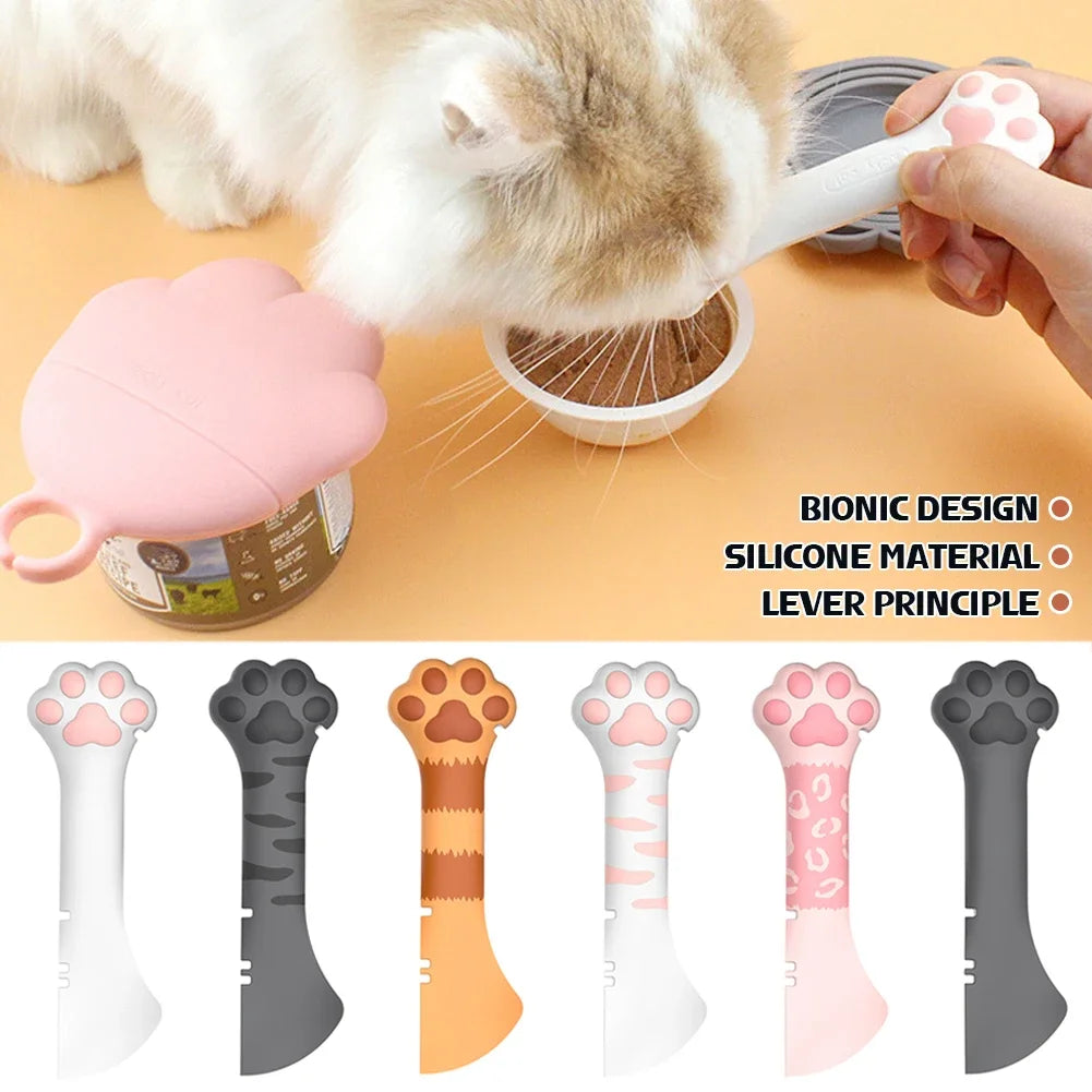 Multifunction Pet Canned Spoon Jar Opener Puppy Feeding Mixing Wet Dry Scoop Cat Dog Accessories Feeder Shovel Pets Tableware Oasis Select