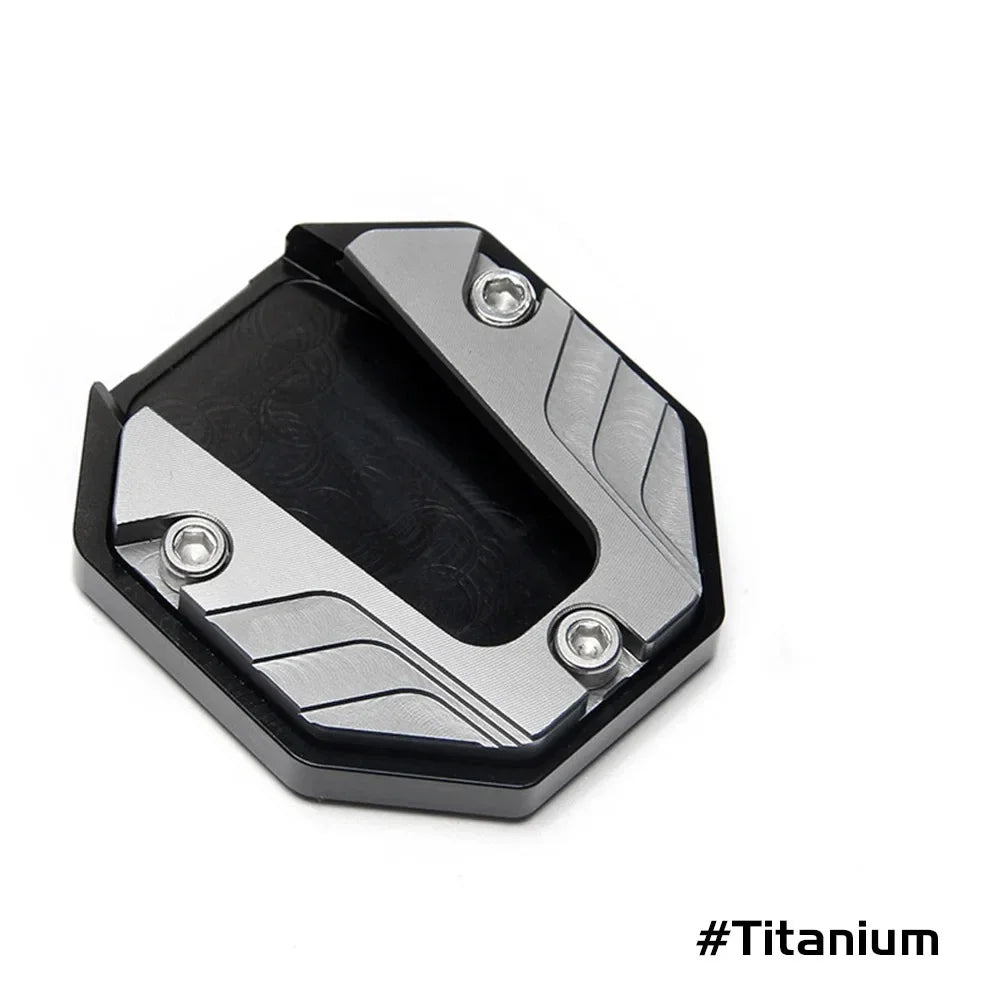 1/2/4pcs Universal Bicycle Foot Extension Kickstand Accessories Motorcycle Side Stand Cover Aluminum Alloy Motorcycle Stands Pad Oasis Select Titanium-1pcs