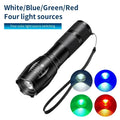 GGBEE 4-Color Rechargeable LED Flashlight – Camping & Emergency Rechargeable LED Flashlight Oasis Select four light sources