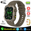 Men's Military Outdoor Smartwatch | Bluetooth Call & LED Flashlight