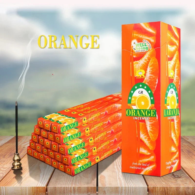 10/25 Boxes GR India Incense Sticks,natural White Sage Incense Stick,Lavender Sandalwood Rosemary Handmade Incenso Sticks Oasis Select Orange 10 small boxes 80pcs