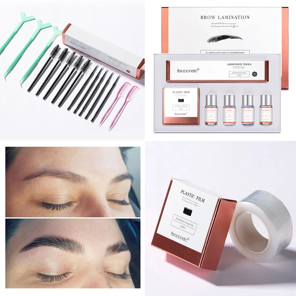 Pro Brow Lift Perming Eyebrow Lifting Brow Lamination Kit with Cling Film Nutrition Keratin Perming Lotion for Home Use Oasis Select