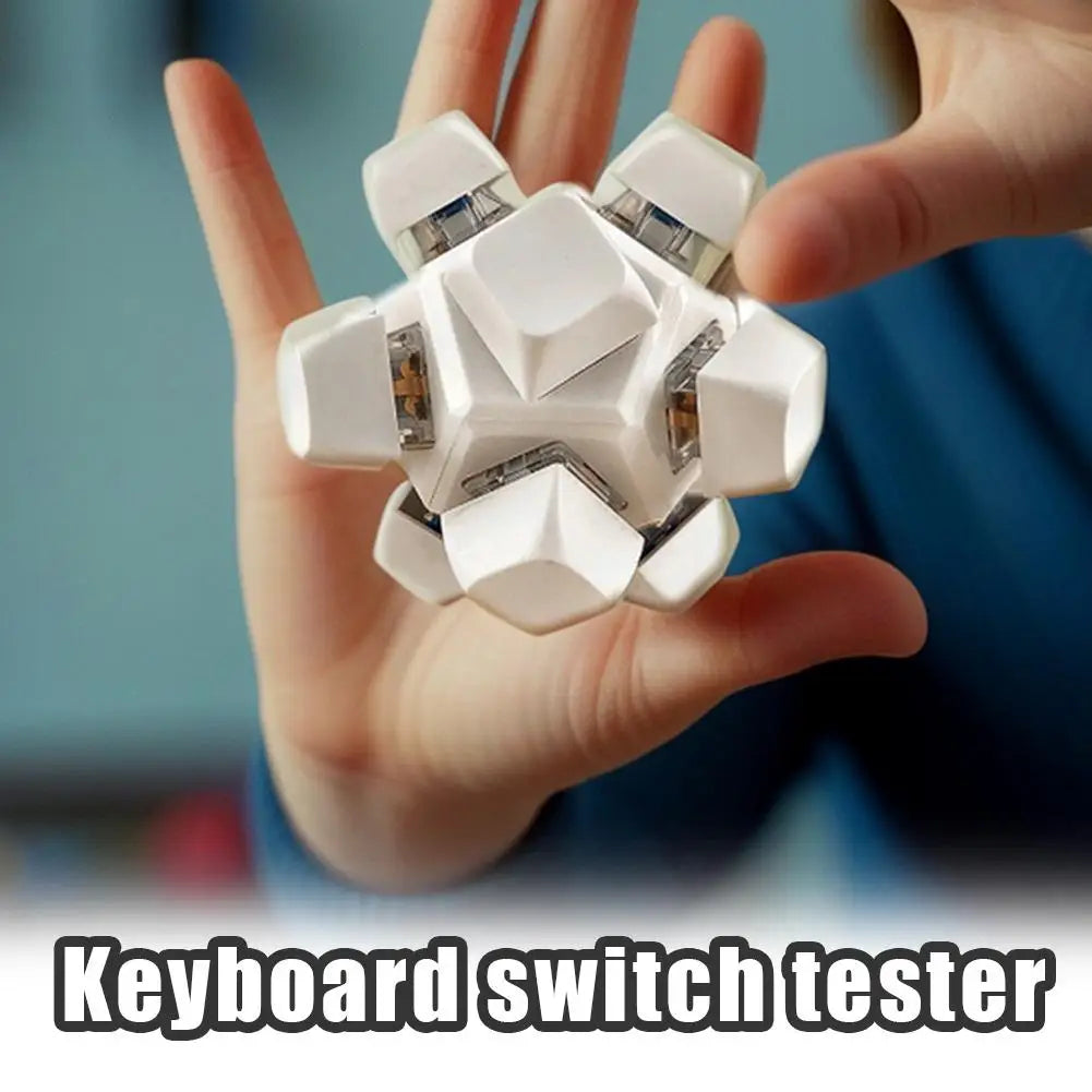 Stress Reliever 12 Key Flashing Light Mechanical Keyboard Ball Fingertip Pressing Repair Decompression Gift Toy for Adults Kids Oasis Select