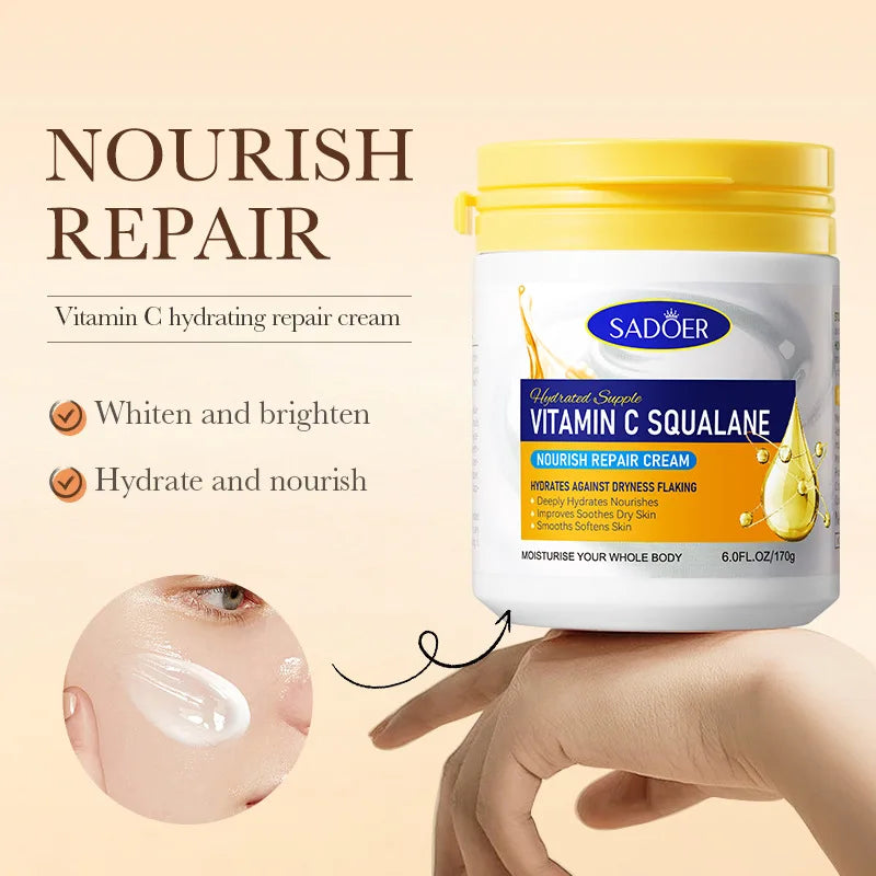 170g Vitamin C Squalane Nourishing Cream Moisturizing and Rejuvenating Facial Cream for Women‘s Face Beauty Oasis Select