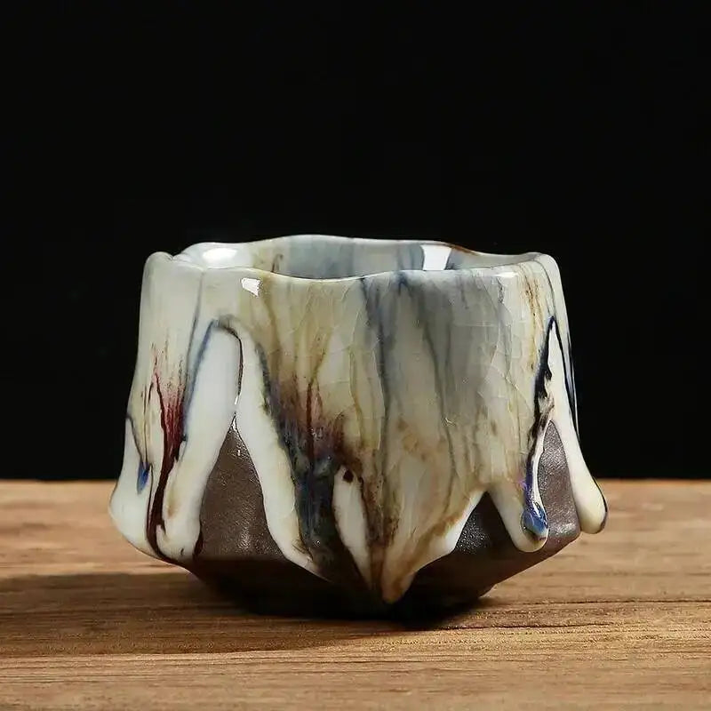 Japanese Coarse Ceramic Coffee Cup Handmade Tea Cup Kungfu Tea Cup Household Water Cup Oasis Select Zhiye Zen Cup