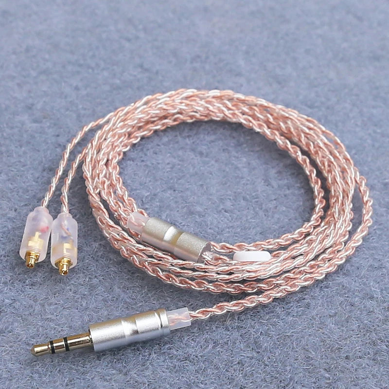 HiFi Earphone Upgrade Cable MMCX 3.5mm 1.2m Silver Plated Core Cable For Sennheiser IE200/IE300/IE600/IE900/AKG N5005/N30 Oasis Select