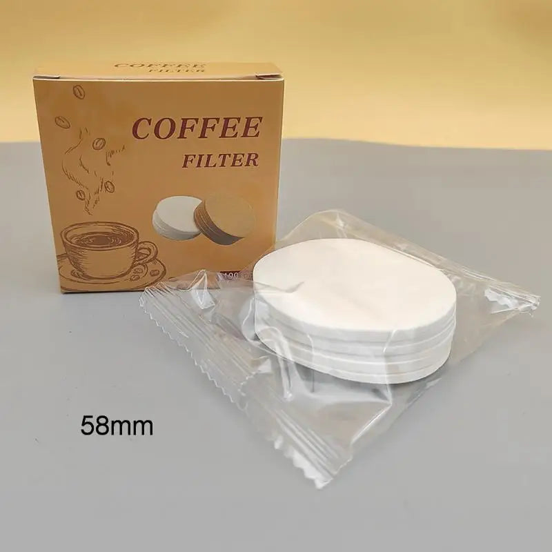 100Pcs Espresso Paper Filters 51mm 53mm 58mm Puck Screen For Delonghi Breville Portafilter Machine Tools Coffee Filter Paper Oasis Select 58mm A