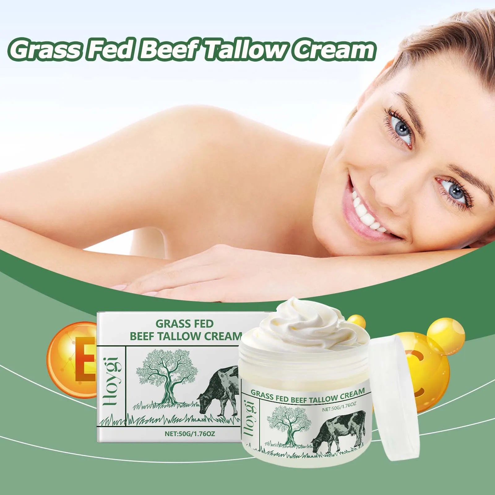 Hoygi Tallow Face & Body Cream – Moisturizing & Firming Tallow Body Cream Oasis Select