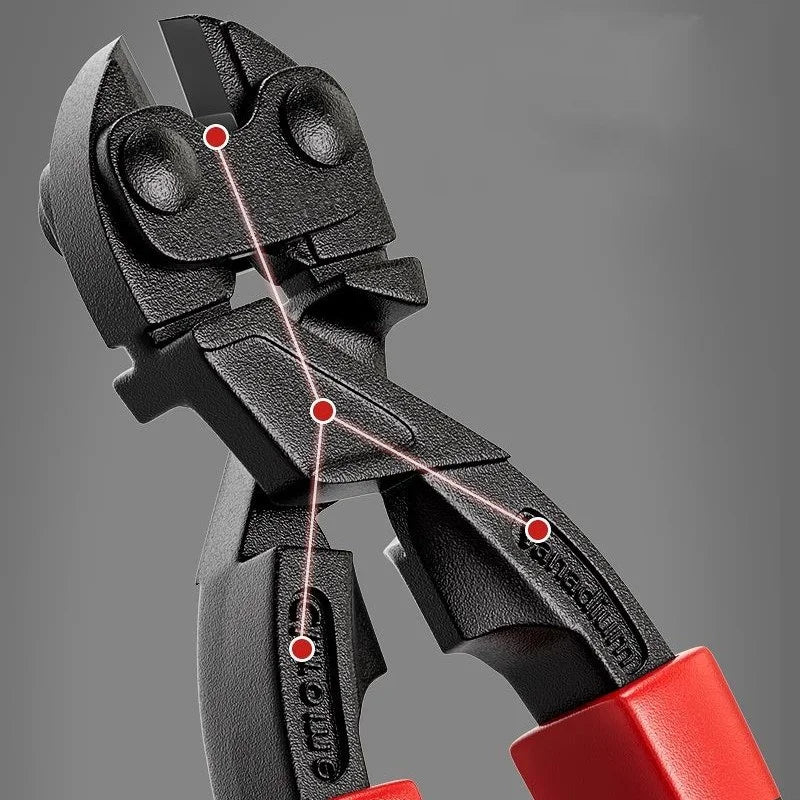 1Pcs Mini Bolt Cutter, Made of Chrome-Vanadium Alloy Steel Fast and Sharp Labor-Saving Operation Used To Cut Wire Bar Steel Oasis Select