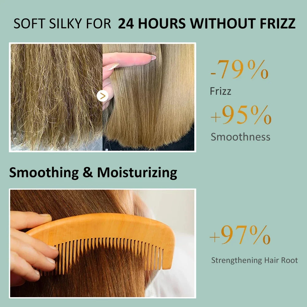 Keratin Hair Mask & Leave-In Hair Conditioner Set Care Frizz Dry Damaged Professional Smoothing Keratin Cream Hair Treatment Oasis Select
