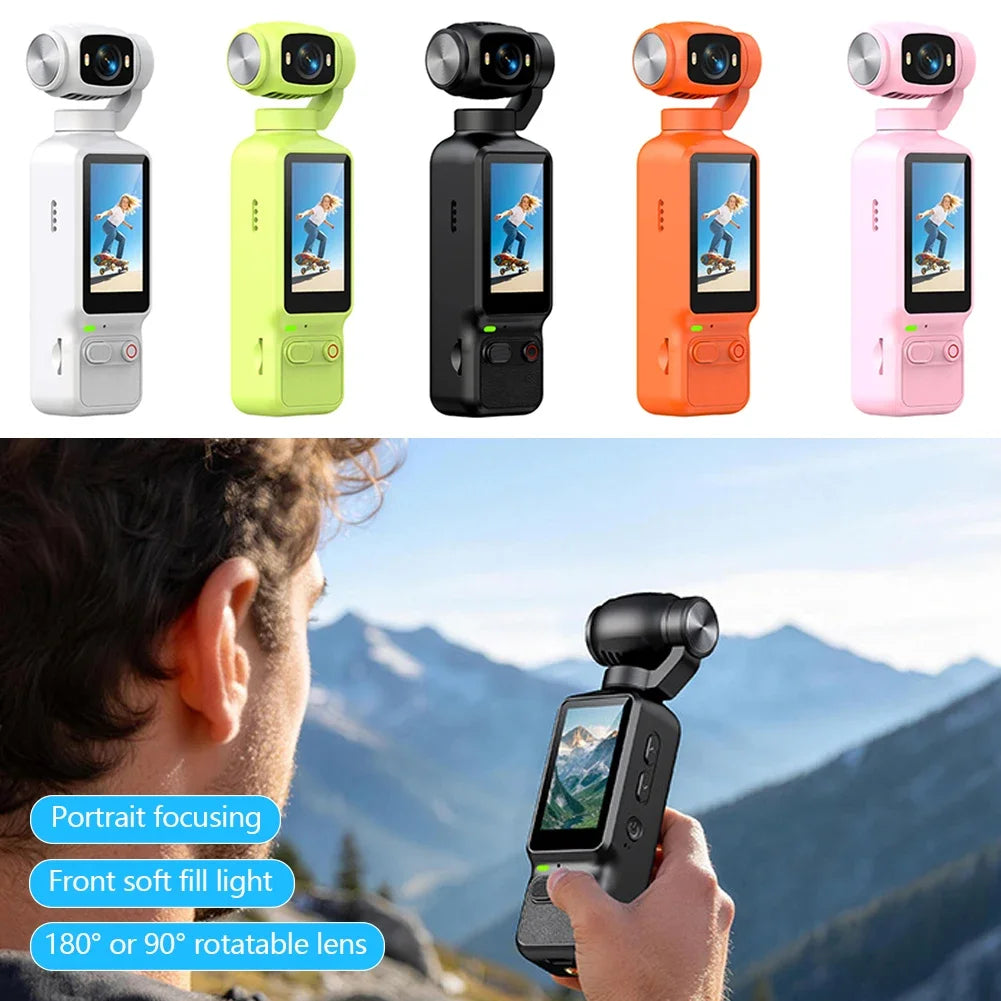 1080P Pocket Sports Camera | 180° Lens & Face Tracking