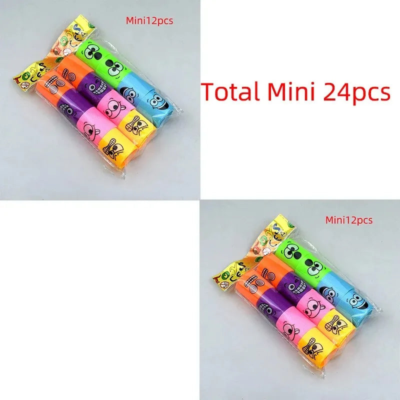 24PCS Rainbow Magic Springs Circle Toys Kids Birthday Party Favors Guests Giveaway Small Gifts Pinata Fillers Flexible Funny Toy Oasis Select 24 pieces