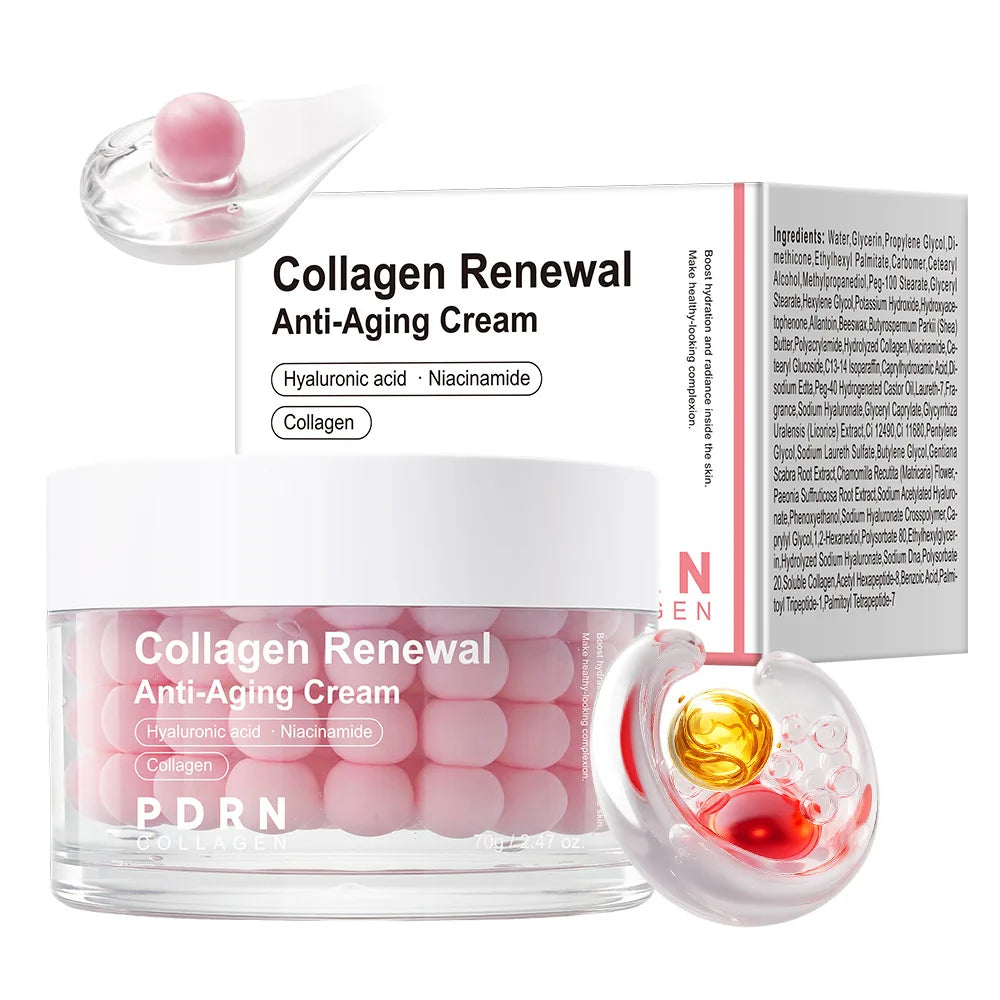 PDRN Pink Collagen Renewal Anti-Aging Cream Capsule Facial Cream Moisturizing Firming Enhance Skin Elasticity for All Skin Types Oasis Select