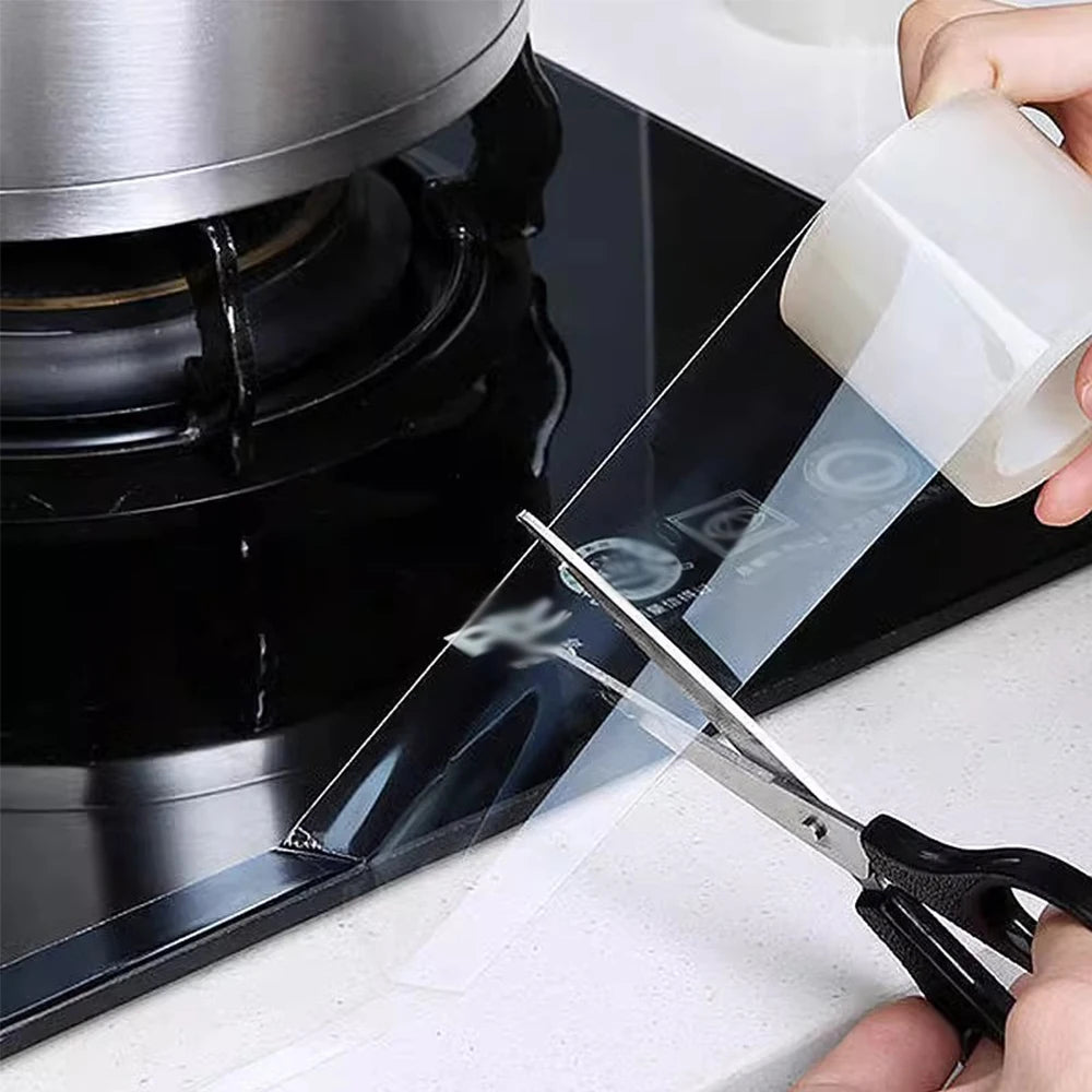 5m/10m Single-sided Self-adhesive Nano Tape, Waterproof and Oil-proof, Kitchen and Bathroom Sink Sealing Strip, Transparent Oasis Select