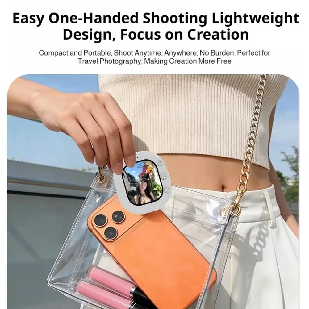 Phone Screen Mirroring Wireless Magnetic Device Outdoor Bluetooth Selfie Display Rear Camera Monitor Vlogging Live Selfie Screen Oasis Select