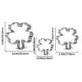 3Pcs Cookie Cutter Patrick's Day Clover Shaped Stainless Steel Mold DIY Cake Sugarcraft Pastry Biscuits Mould Baking Tool Oasis Select Silver Gray