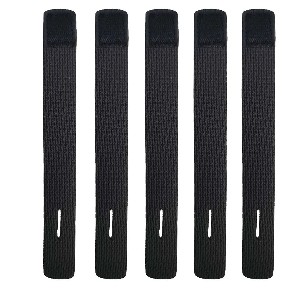5 Piece Fishing Rod Tie Holder Strap Fishing Rod Carry Strap Elastic Adjustable Tackle Wrap Band Holder Hook Loop Tie Oasis Select Black