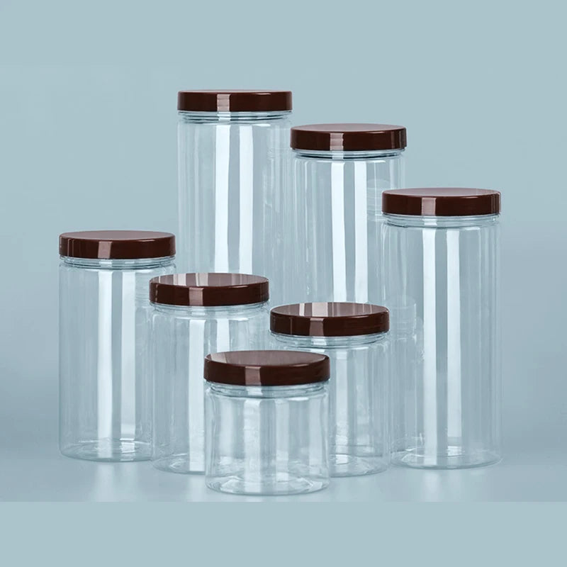 PET Clear Sealed Food Storage Jar – Wide Mouth Airtight Container