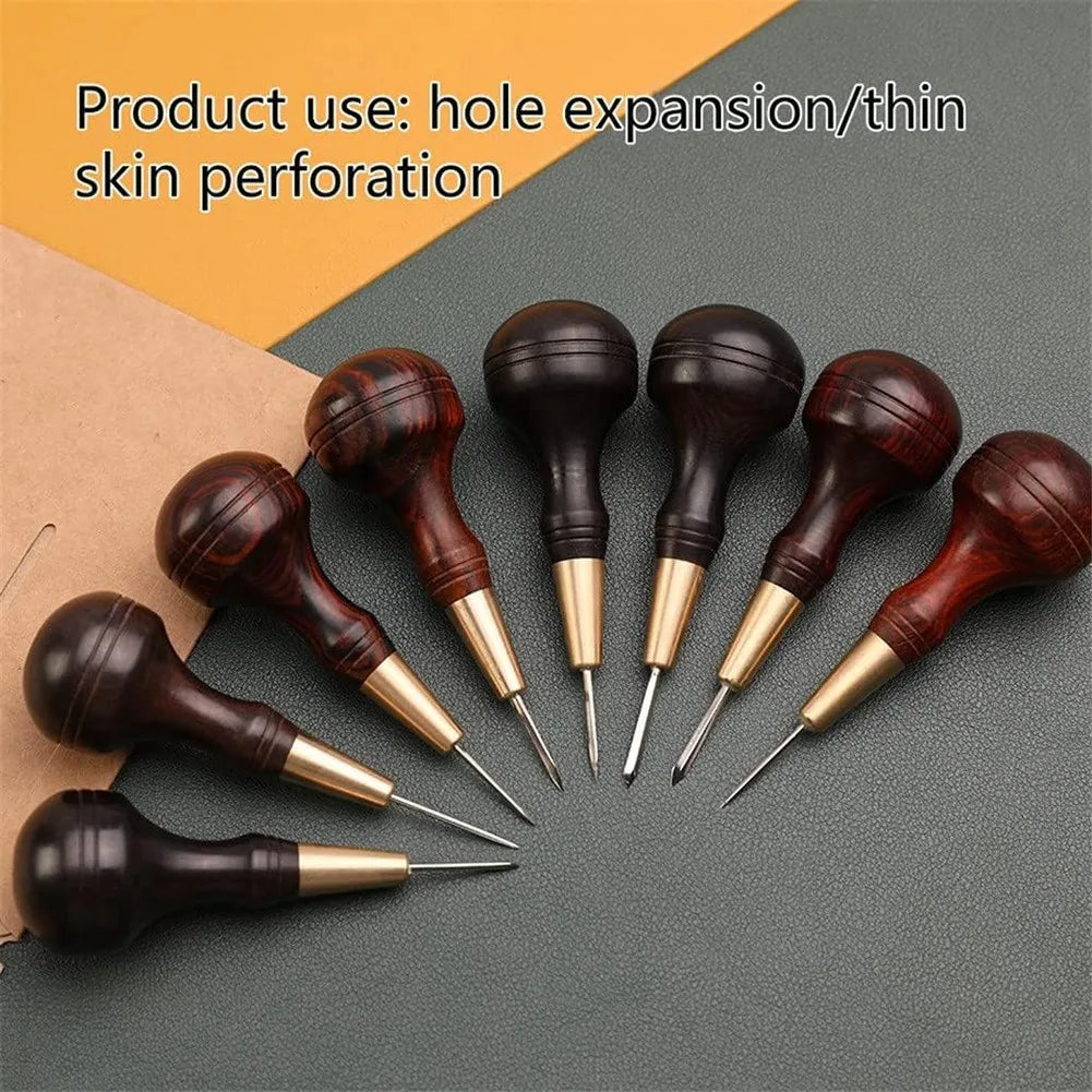 LIKE WISH Handmade Leather Goods DIY Sandalwood Diamond Awl Rosewood Diamond Cone Leather Awl Diamond Cone Oasis Select As Shown B