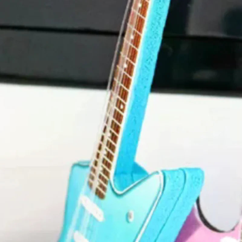 1/12 Dollhouse Guitar Toy Miniature Accessories Dollhouse Musical Instrument Model Home Decoration Accessories Children's Gifts Oasis Select