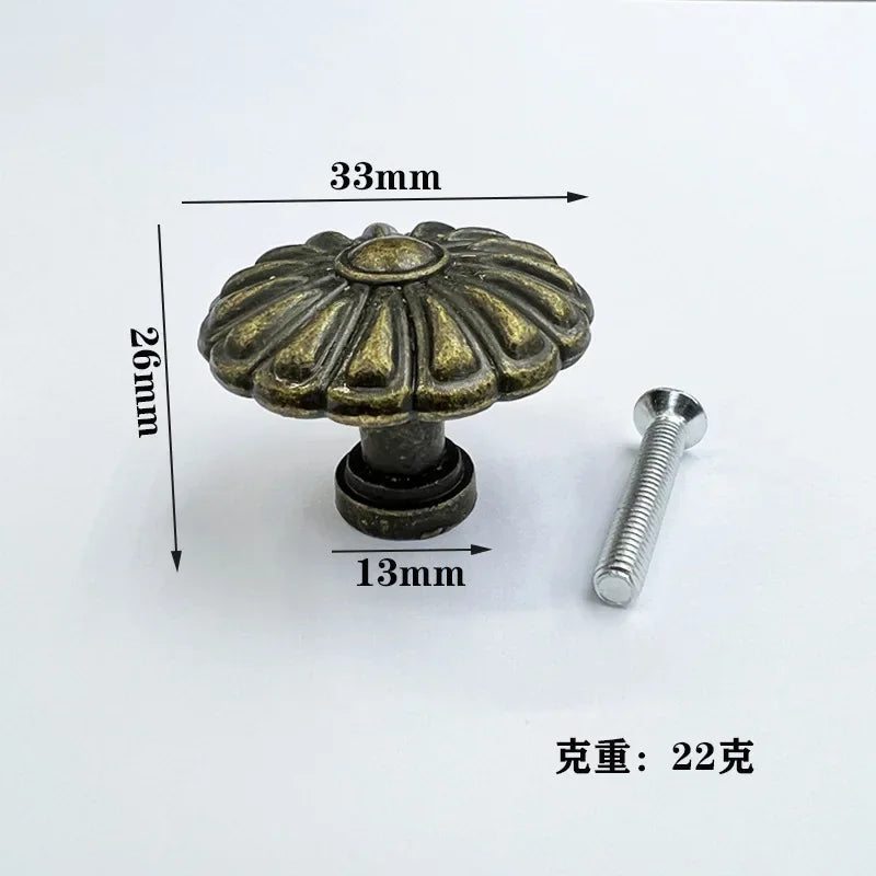 Antique Style Pull Handles Bronze Tone Retro Alloy Kitchen Drawer Cabinet Door Knobs Furniture Hardware Fittings