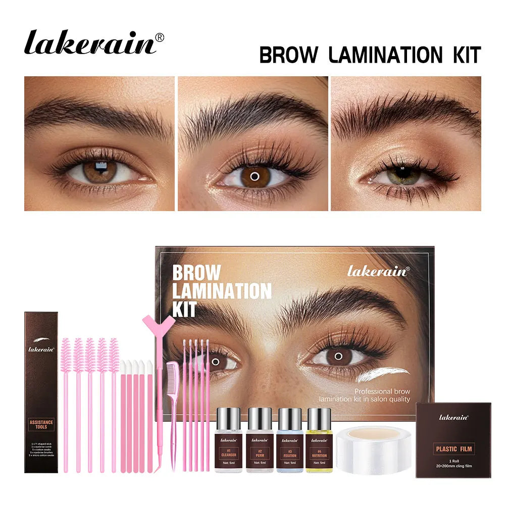 Semi-permanent Brow Lift Perming Brow Lamination Kit Professional With Cling Film Nutrition Keratin Perming Lotion For Home Use Oasis Select