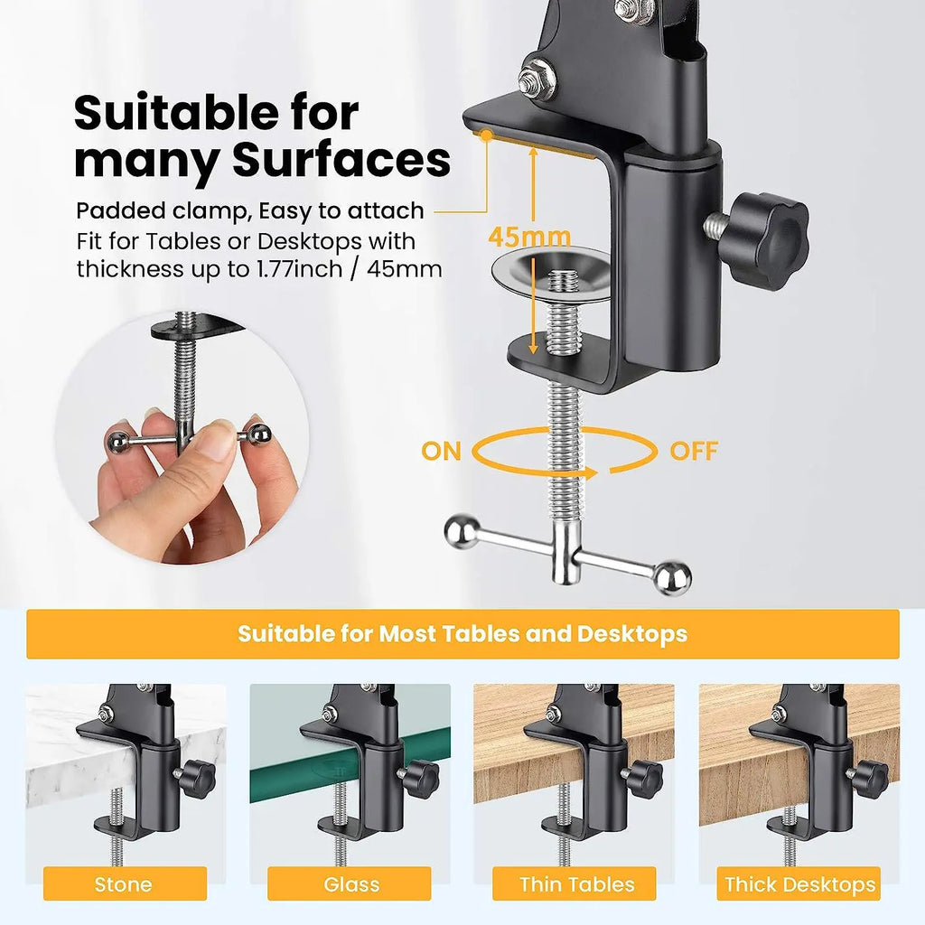 VeFly Flexible Arm Phone Tripod Stand | 360° Gooseneck Desk Mount