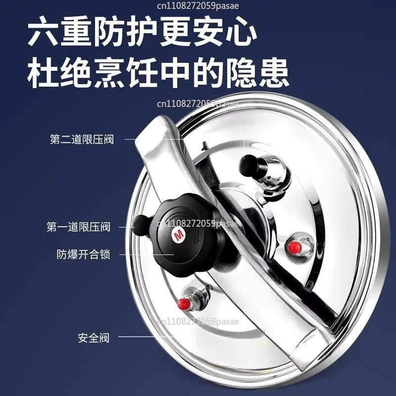 304 Stainless Steel Pressure Cooker – Gas & Induction Universal