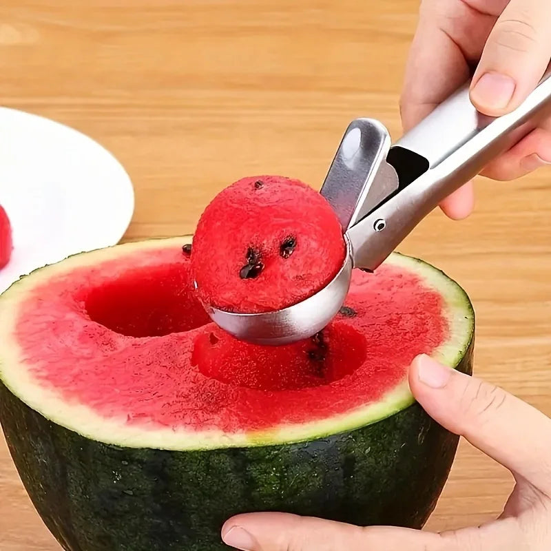 Multifunctional Ice Cream Scoops Stainless Steel Dual-Purpose Scoop Fruit Watermelon Spoon Ball Scoop Household Ice Cream Tools Oasis Select
