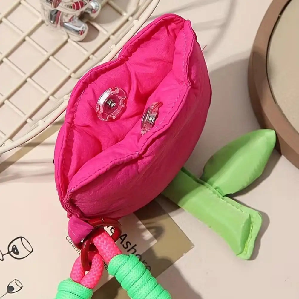 Kawaii Tulip Flower Coin Purse – Mini Makeup & Lipstick Pouch