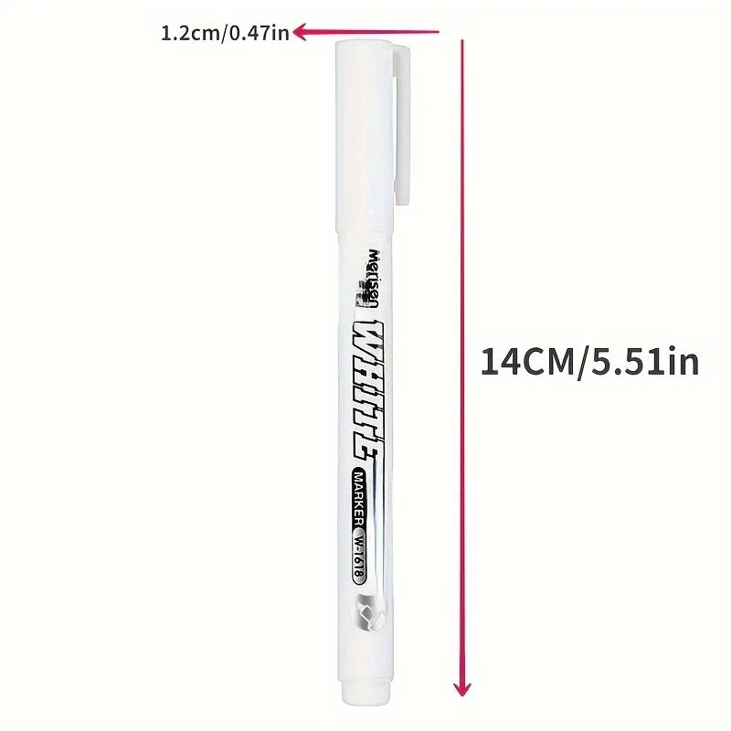 5/1pcs White Marker Pen Waterproof Oil Proof for Plastics Paper Signature Cardboard , Tires, Painting Metal Logistics, Factory Oasis Select 1pc