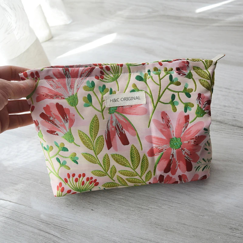 Women's Large Travel Cosmetic Bag – Silicone Toiletry Organizer Travel Cosmetic Bag Oasis Select pink M