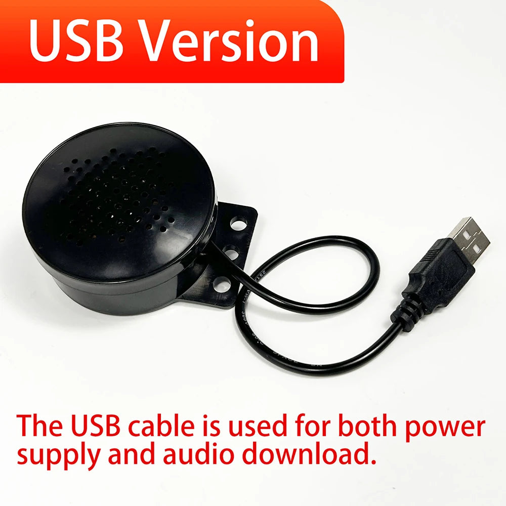 6-35V Car Start Voice Custom Voice Speaker Prompter USB DC Adapter Sound Alarm Reverse Siren Buzzer Alarm Horn Beep Audio Speake Oasis Select USB 5V