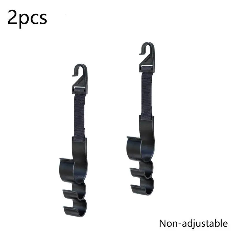 2pcs Car Back Seat Hook Multi-function Rear Seat Headrest Hanging Hook Umbrella Holder Seat Back Storage Interior Organizer Oasis Select S
