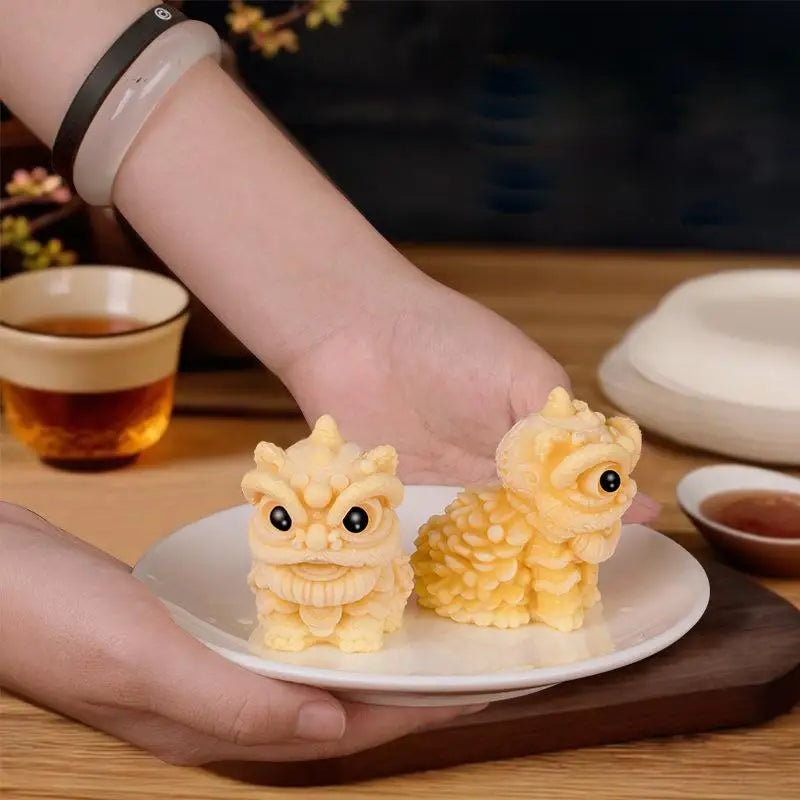 3D Milk Jelly Silicone Cake Mold Lion Dance Pig Pudding Mould for Home Baking Dessert Decoration Accessories Oasis Select
