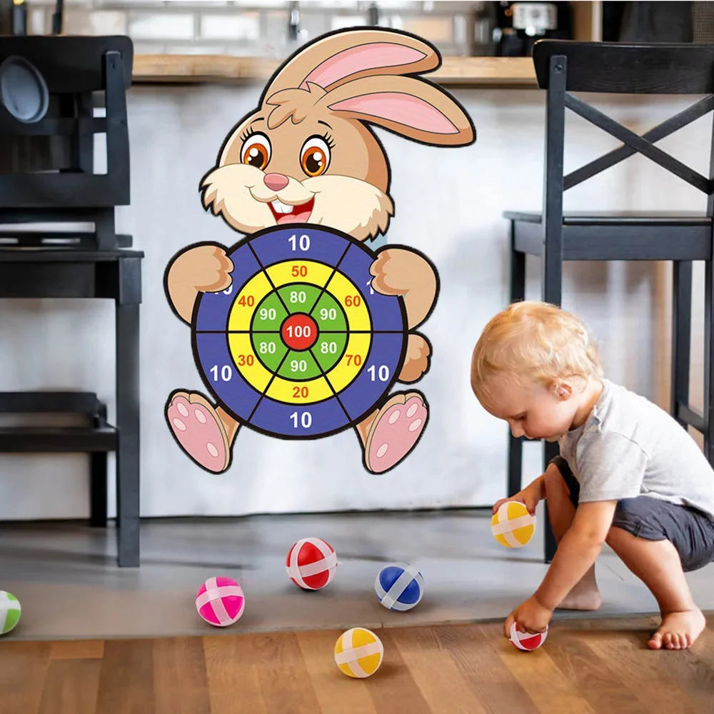 Educational Games Dart Board Kids Toy Stickey Ball Dart Indoor Sports Child Montessori Games for Children Gifts baby toys Oasis Select
