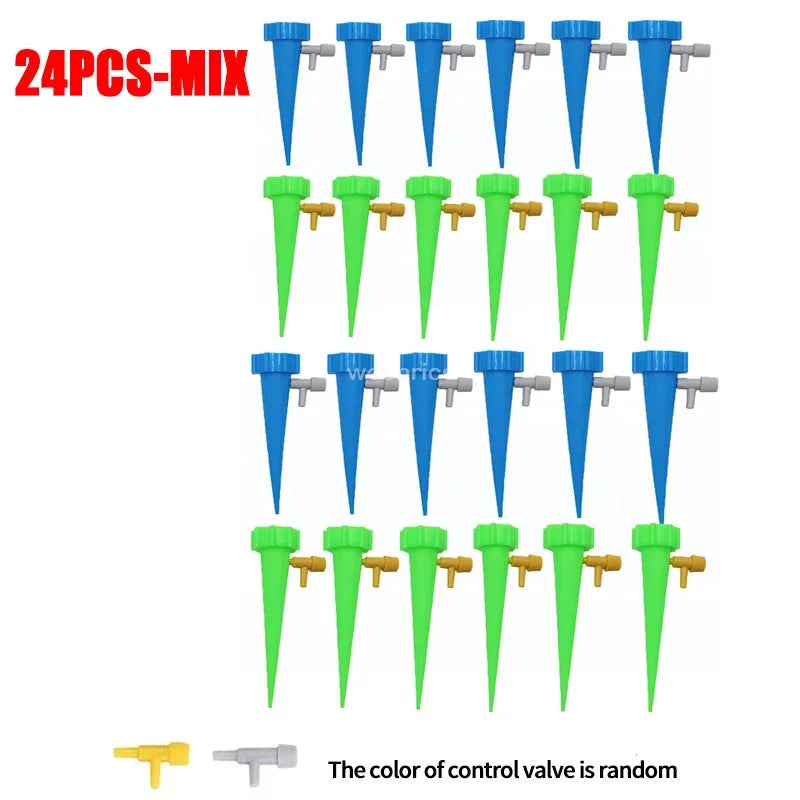 Automatic Drip Plants Irrigation Drip Irrigation Garden Watering System Garden Plant Self Watering Kits Insert Watering Devices Oasis Select 24PCS-MIx