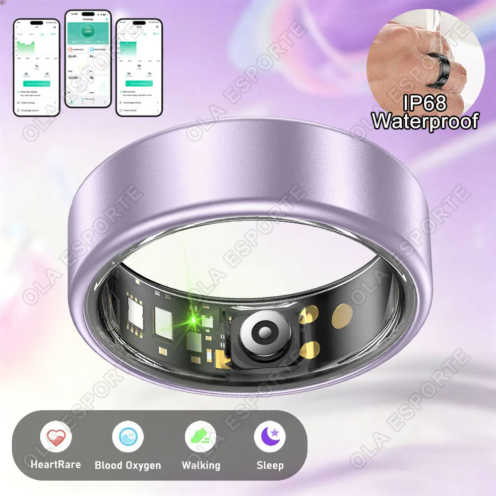 Smart Ring Heart Rate SpO₂ Sleep Monitor – 5ATM Waterproof