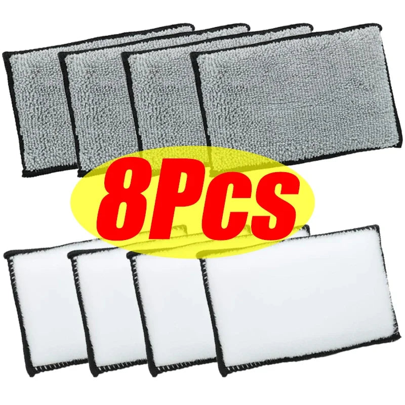 2-10Pcs Soft Double Side Microfiber Scrubbing Sponge Car Leather Cleaning Microfiber Towel Wax Sponge Auto Detailing Tools Oasis Select 8Pcs