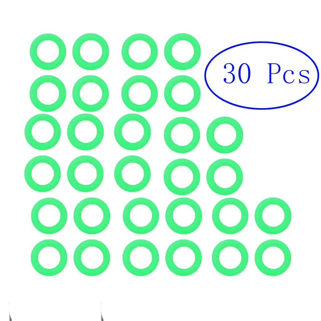 30/50/100Pcs O-Shaped Glowing Tent Ground Stake Markers Ground Peg Reflective Light Rings for Guy Lines Night Safety Accessories Oasis Select Pcs30